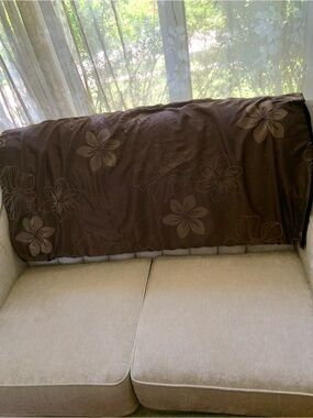 Source Unknown Brown Floral Sofa Cover Throw